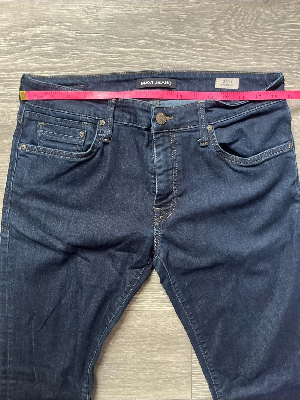 Mavi Zach Straight Leg Men’s Dark Wash Preppy Casual Blue Denim Jeans Size 34x32